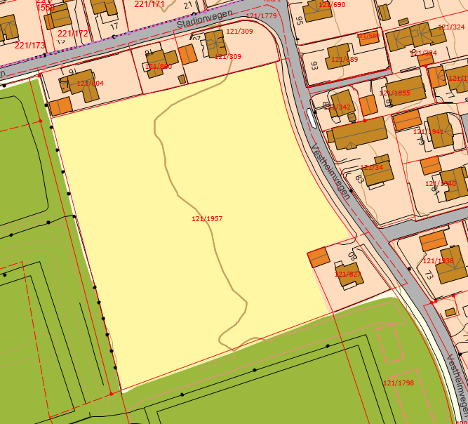 Kart over område som utbyggingsavtalen omfatter