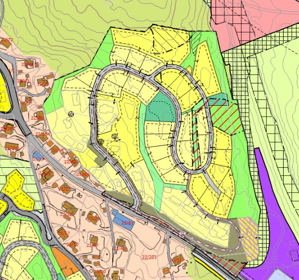 Kart over Solheim i Langangen