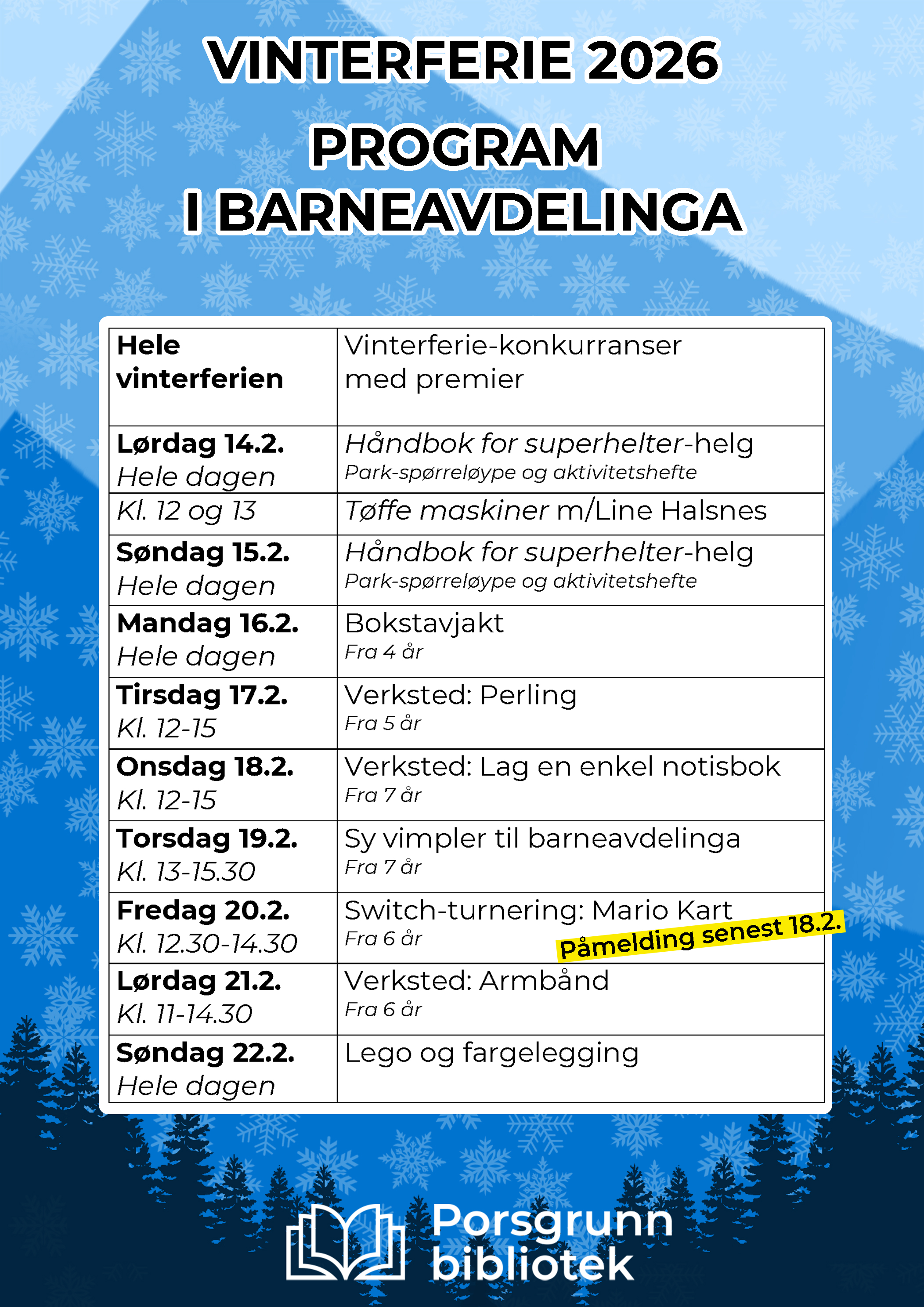 Vinterferie Biblioteket Pdf