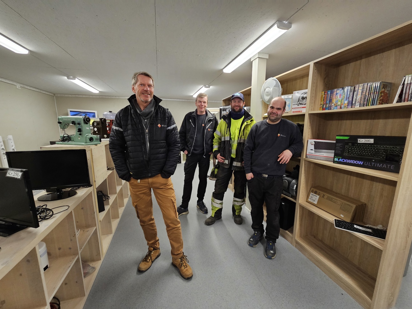 Daglig leder i Keops Morten Kjørholt Pettersen, driftsleder i Keops Espen Myhra, operatør i Renovasjon i Grenland Pål Nes Marthinsen, Elektriker og arbeidsleder i Keops Håkon Falkendal.
