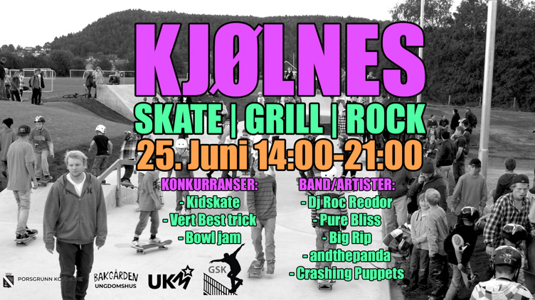 Skate, grill og rock i Kjølnes skatepark