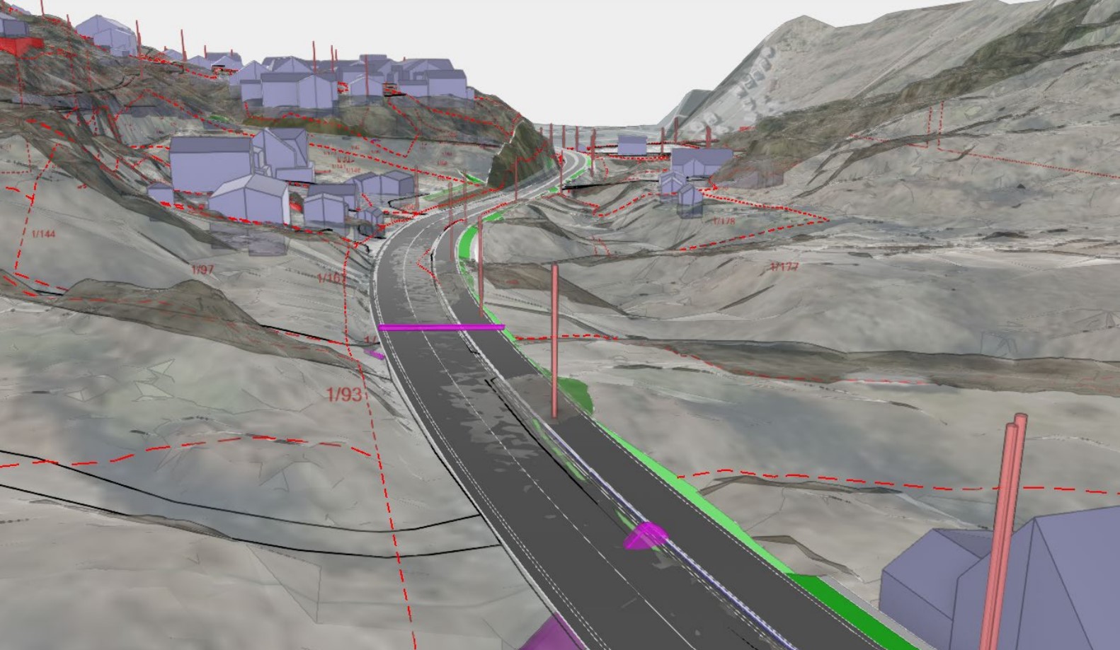 Godkjente skisseprosjektet for myke trafikanter langs Bergsbygdavegen