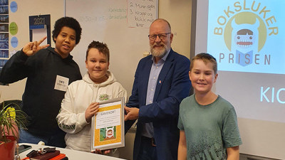 Bokslukerprisen - 7. trinn på Klevstrand skole er i juryen