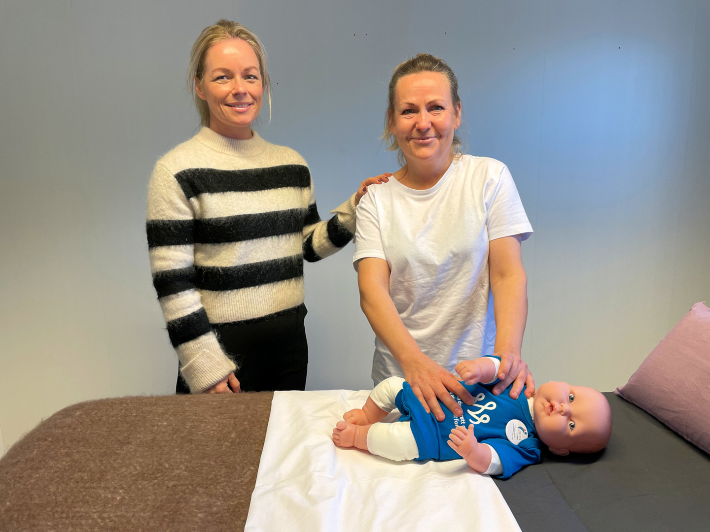 Jobbkonsulent Maria Furuholmen har bidratt til at Line Halvorsen har fått mulighet til å starte Mamma og Minsten.