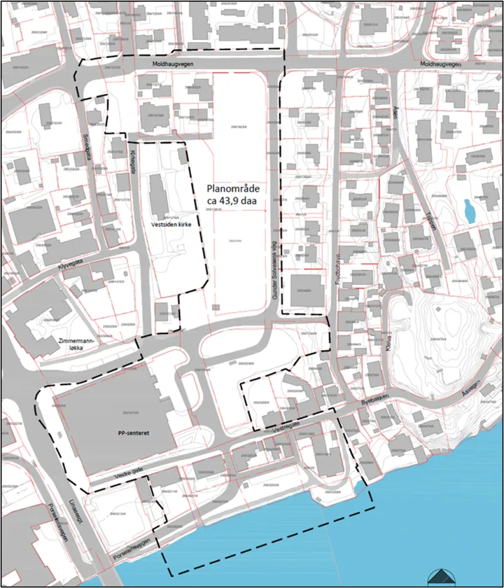 Varslingskart Detaljregulering For Kirketjernet Og Vestregate