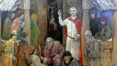 Willums Draumkvedet-malerier tilbake til kilden