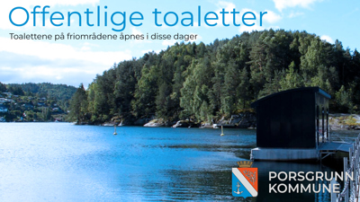 Åpningstider for offentlige toaletter i Porsgrunn kommune 2023