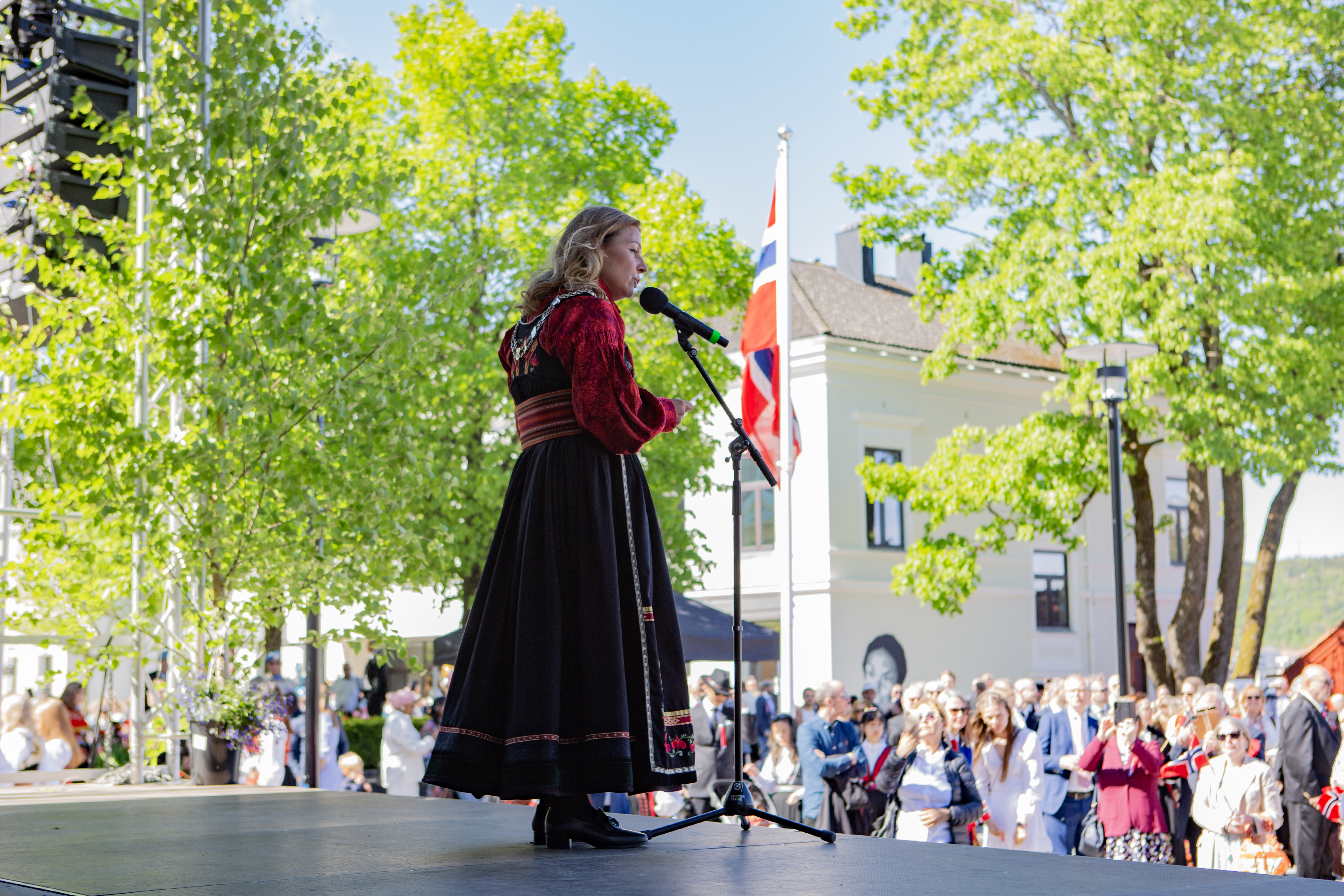 Ordfører Janicke Andreassen taler Foto: Kai Hansen