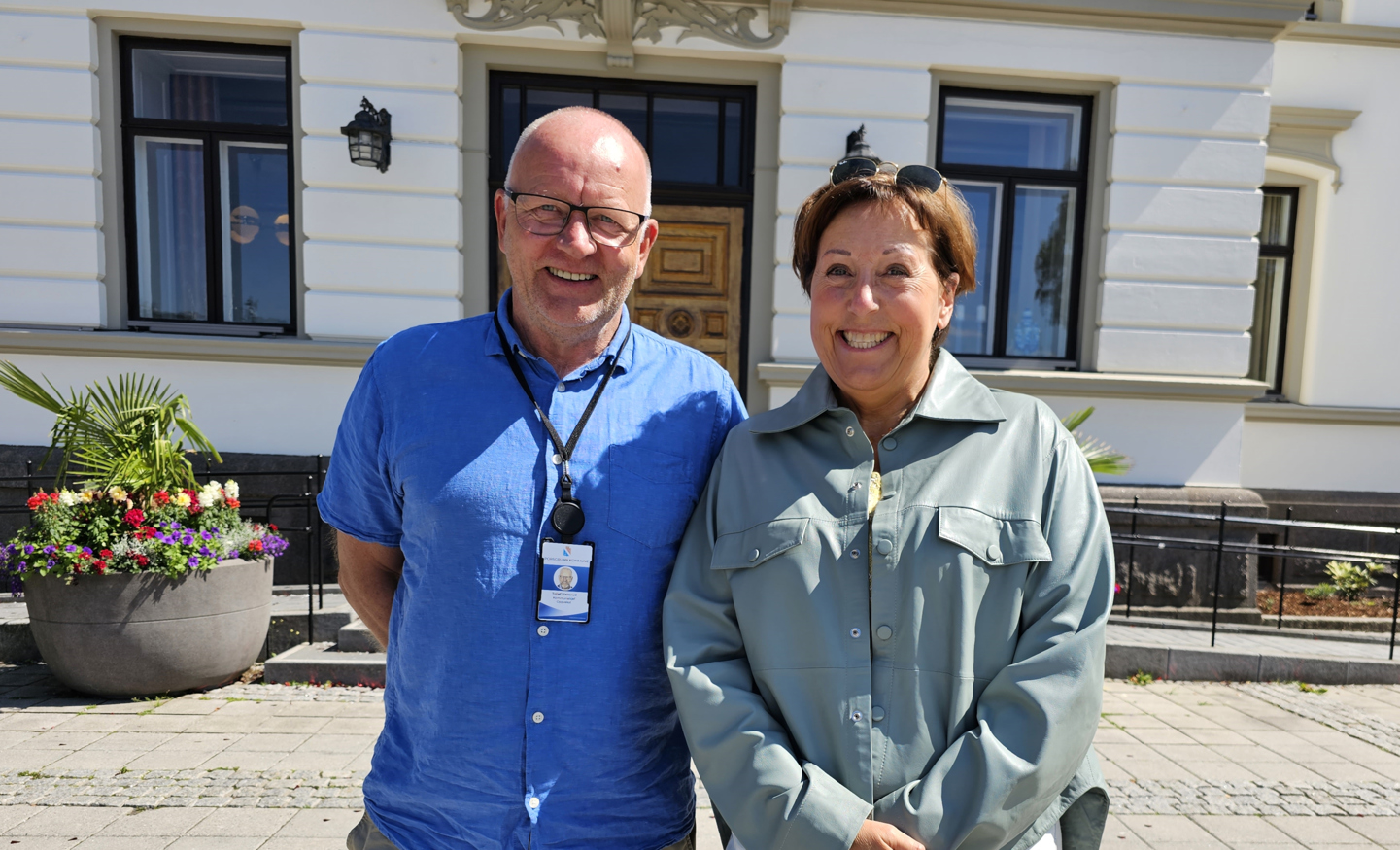 Stolte: kommunalsjef for Oppvekst Tollef Stensrud og spesialrådgiver for Oppvekst Merethe Høgseth Kronstad