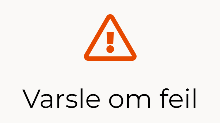 Varsle om feil