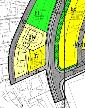 Figur 2: Utsnitt av gammel plan.