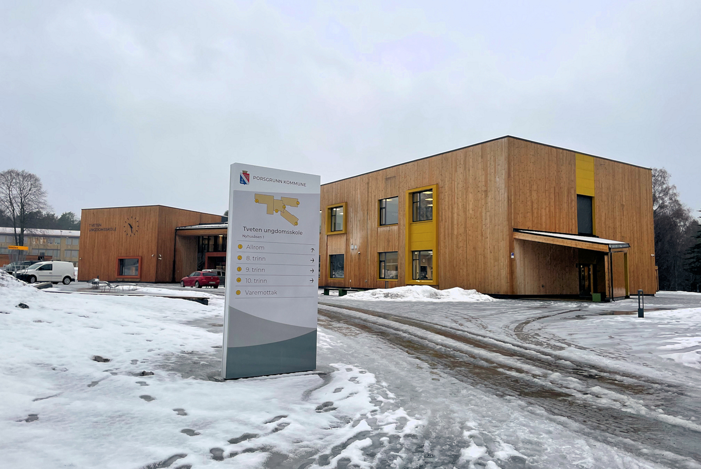 Nye Tveten ungdomsskole er bygd på tomta der den gamle skolen fra 1959 lå.